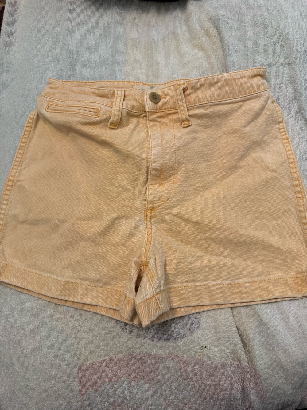 Madewell High-Waist Peach Denim Shorts